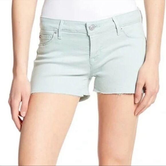 Hudson Amber Fray Hem Shorts – Size 26 Minty Fresh Summer Mood - Picture 1 of 13